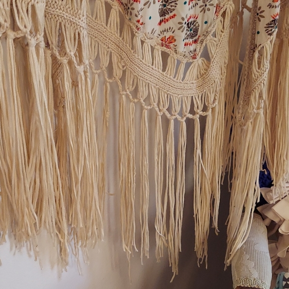 Umgee smock babydoll boho dress with fringed vest - Picture 8 of 8